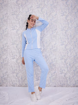 Women's Blue Co-ords Set With Trouser