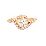 Women's Rose Gold Plated CZ White Sparkling Finger Ring