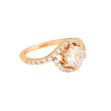 Women's Rose Gold Plated CZ White Sparkling Finger Ring