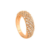 Women's Rose Gold Plated CZ Sparkling Finger Ring
