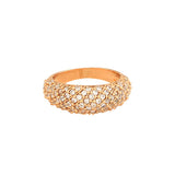 Women's Rose Gold Plated CZ Sparkling Finger Ring