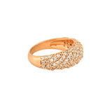 Women's Rose Gold Plated CZ Sparkling Finger Ring