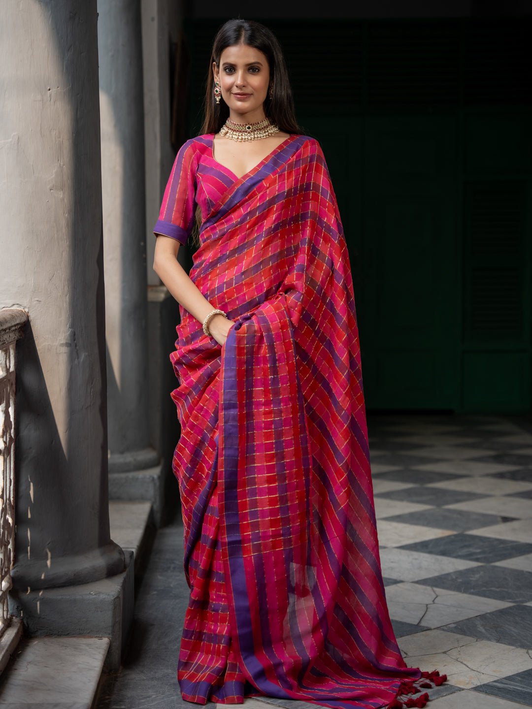 Women's Multicolor Mul Modal Saree