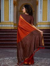 Women's Red Mul Modal Saree