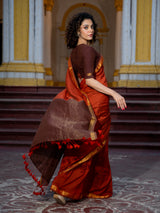 Women's Red Mul Modal Saree