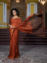 Women's Red Mul Modal Saree
