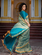 Women's Green Mul Modal Saree