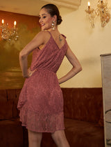 Women's Pink Casual Regular Fit Solid Sleeveless Dress