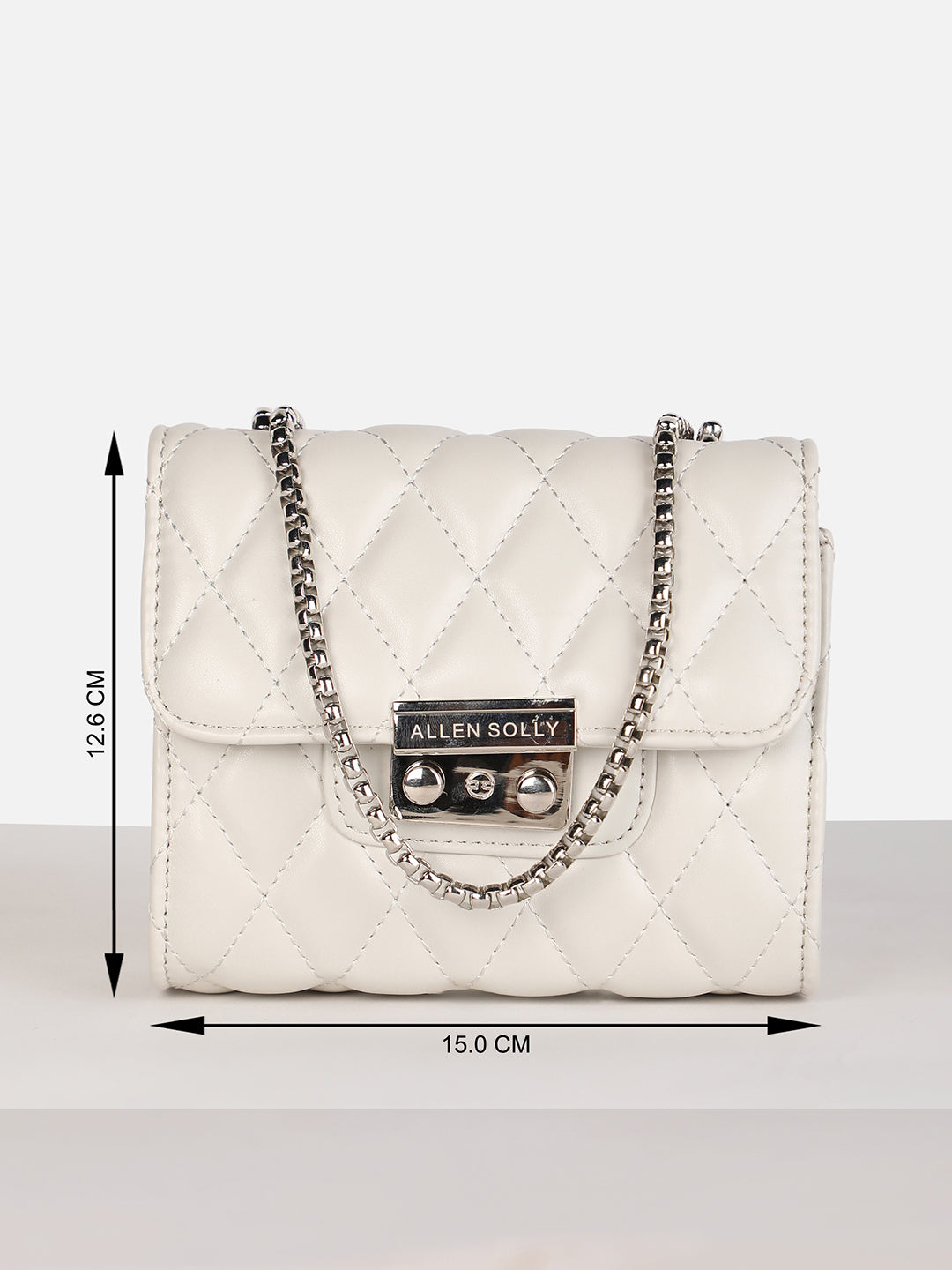 Women's Off White Quilted Sling Bag