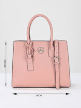 Women's Pink Solid Satchel
