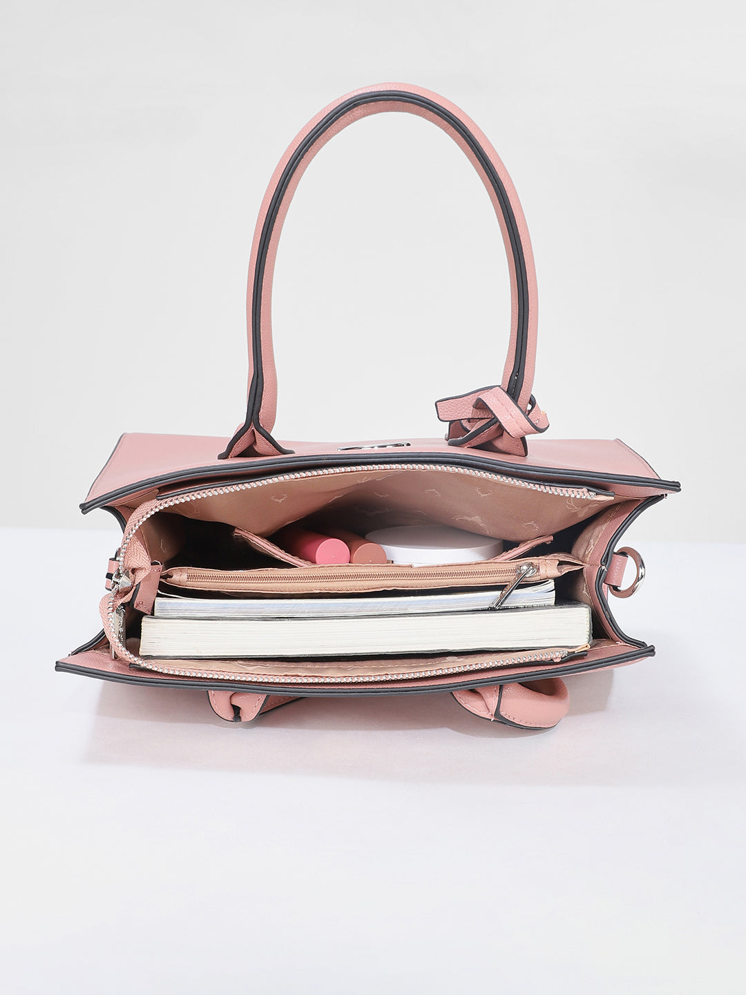 Women's Pink Solid Satchel