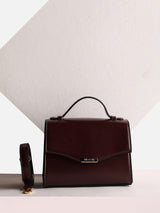 Women's Brown Solid Sling Bag
