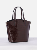Women's Red Textured Satchel