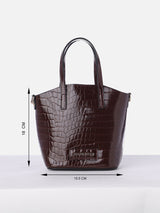 Women's Red Textured Satchel
