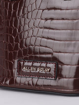 Women's Red Textured Satchel