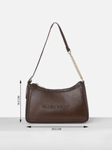 Women's Brown Textured Sling Bag