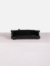 Women's Black Solid Sling Bag
