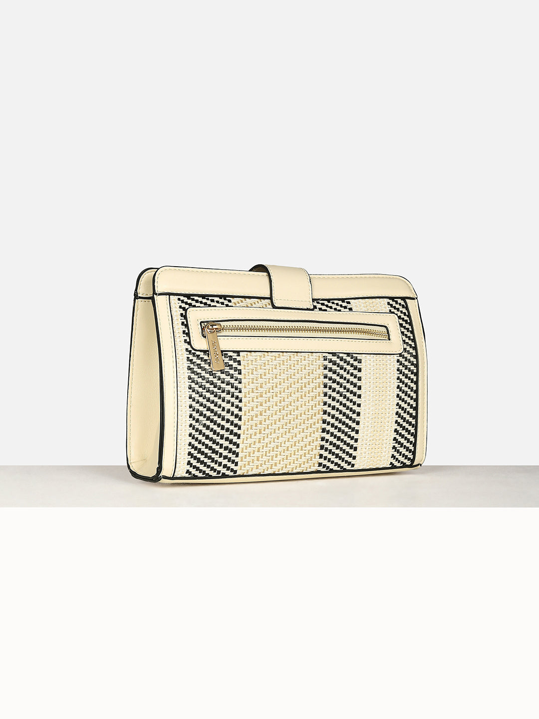 Women's Beige Textured Sling Bag
