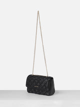 Women's Black Quilted Sling Bag