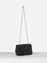 Women's Black Quilted Sling Bag