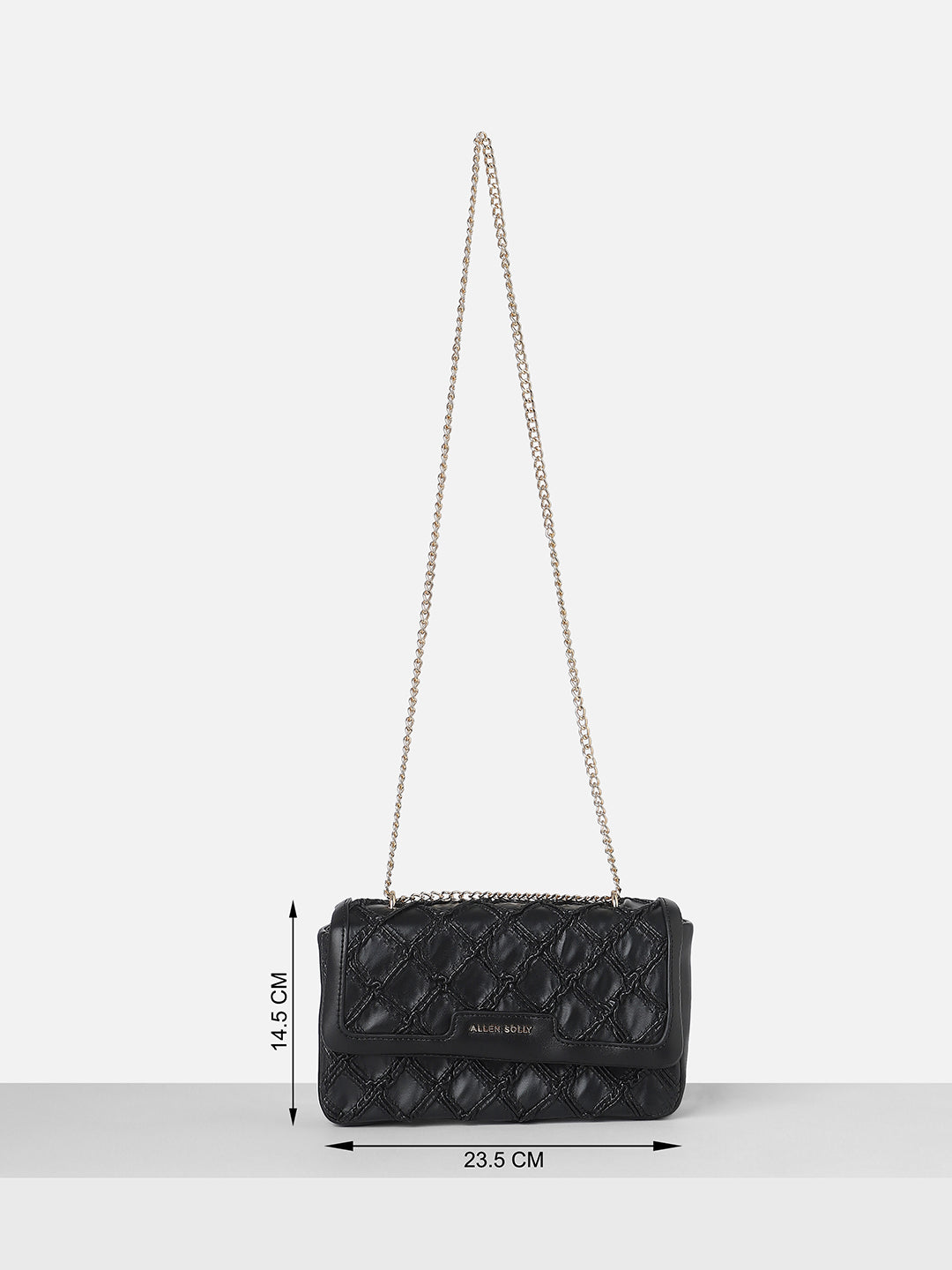Women's Black Quilted Sling Bag