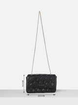 Women's Black Quilted Sling Bag