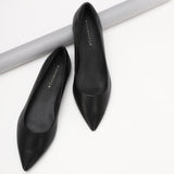 Women's Black Formal Solid Slip-On Ballet