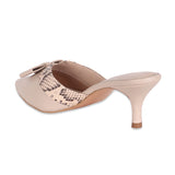 Women's Pink Semi-Formal Colorblock Strap Pump