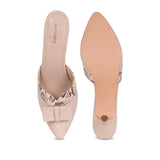 Women's Pink Semi-Formal Colorblock Strap Pump