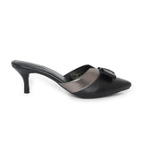 Women's Black Semi-Formal Colorblock Slip-On Pump