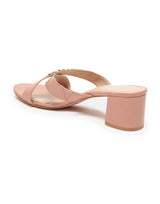 Women's Pink Semi-Formal Solid Slip-On Sandals