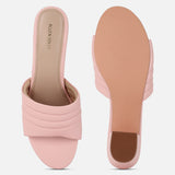 Women's Pink Formal Solid Slip-On Sandals