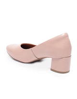 Women's Pink Formal Solid Slip-On Pump