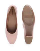Women's Pink Formal Solid Slip-On Pump