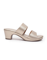Women's Beige Semi-Formal Solid Slip-On Sandals