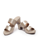 Women's Beige Semi-Formal Solid Slip-On Sandals