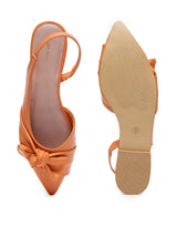 Women's Orange Casual Solid Strap Sneakers