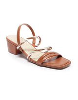 Women's Brown Semi-Formal Solid Strap Sandals