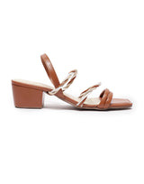 Women's Brown Semi-Formal Solid Strap Sandals