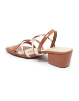 Women's Brown Semi-Formal Solid Strap Sandals