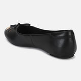 Women's Black Formal Solid Slip-On Ballet