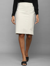 Women's Beige Casual Regular Fit Solid Skirt