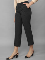 Women's Grey Casual Regular Fit Solid Trouser
