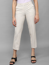 Women's Beige Casual Skinny Fit Solid Trouser