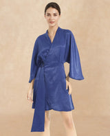 Women's Blue Casual Full Sleeves Dress