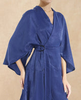 Women's Blue Casual Full Sleeves Dress