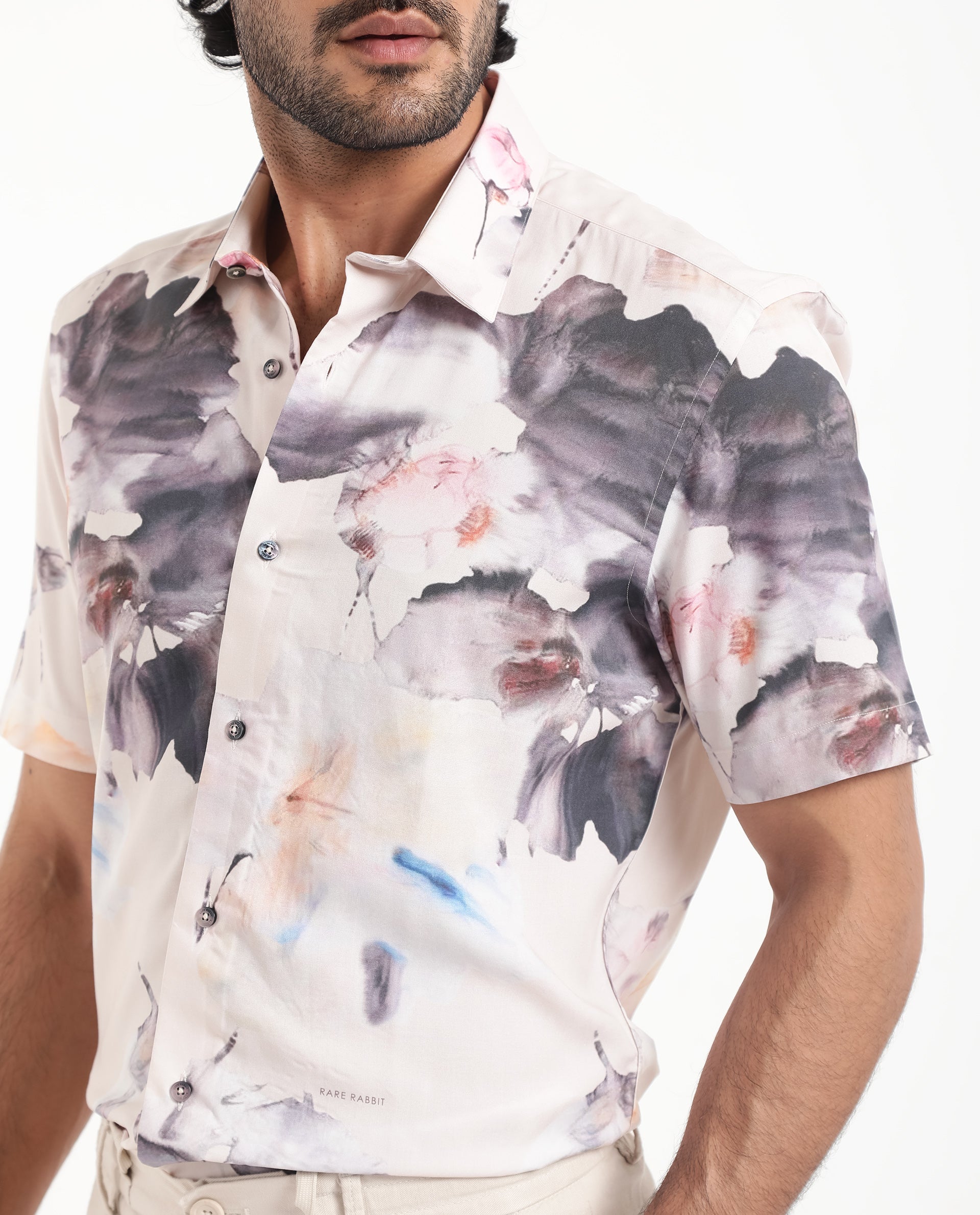 Men's Multicolor Casual Regular Fit Printed Half Sleeves Shirt