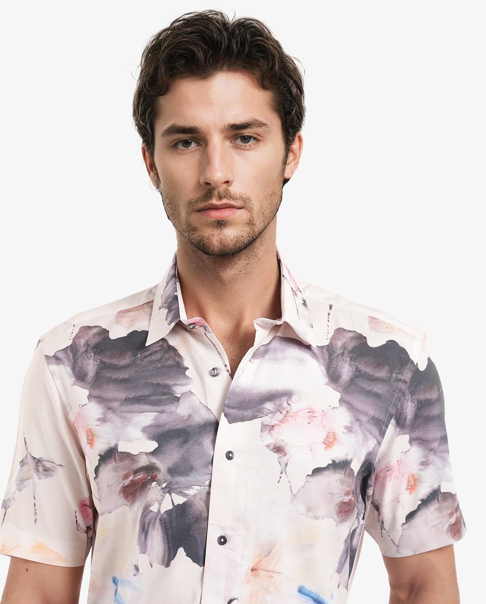 Men's Multicolor Casual Regular Fit Printed Half Sleeves Shirt