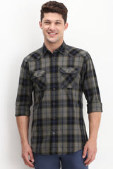 Men's Multicolor Casual Full Sleeves Checked Shirt