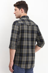 Men's Multicolor Casual Full Sleeves Checked Shirt